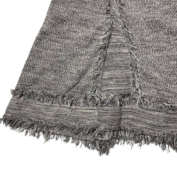 Nic + Zoe Women's Skirt Sz S  Gray Fringe Knit A-Line Women's Cotton Blend Stret - Picture 6 of 11